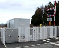 Whitemoss Level Crossing relay cabin looking east.<br><br>[Brian Forbes 13/02/2007]
