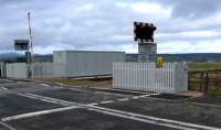 Whitemoss level crossing looking north on 19 February.<br><br>[Brian Forbes 19/02/2007]