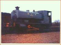 Andrew Barclay 0-4-0 locomotive NCB No. 23 at Cardowan Colliery, Stepps, near Glasgow.<br><br>[Alistair MacKenzie 28/11/1981]