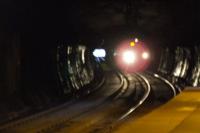 334025 approaching Dalmarnock from Bridgeton.<br><br>[Colin Harkins 17/02/2007]