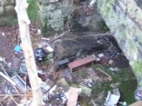 Remains of Bridgeton headed platform at Gallowgate Central Station. Jumble Sale anyone?<br><br>[Colin Harkins 18/02/2007]