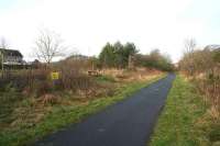 <I>The next train for Edinburgh Waverley will leave in 2011 (current proposal)...</I> Looking back towards Galashiels from alongside the proposed Waverley Line terminus at Tweedbank in February 2007. [See station plan]<br><br>[John Furnevel 20/02/2007]