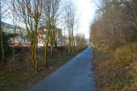 Site of the proposed new station at Galashiels in February 2007 looking north. The bus station is to the left across the A7 Ladhope Vale.<br><br>[John Furnevel 11/02/2007]