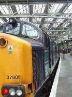 37605 sitting at Platform 3 of Glasgow Central waiting to return south with the Network Measurement Train.<br><br>[Graham Morgan 31/01/2007]