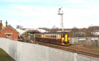 A Stranraer Harbour - Newcastle Central service pulls away from Hexham on 26 February 2007. <br><br>[John Furnevel 26/02/2007]