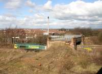 The eastern approach to Carlisle in February 2007. A Freightliner class 66 passes Durranhill with coal hoppers on the Newcastle and Carlisle route.<br><br>[John Furnevel 26/02/2007]