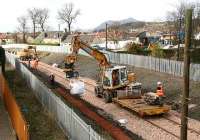 Scene looking west from the footbridge near Hilton Road LC on 5 March.<br><br>[John Furnevel /03/2007]