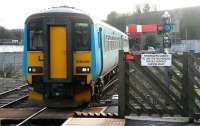 A Carlisle train arriving at Hexham from the east on 26 February 2007.<br><br>[John Furnevel 26/02/2007]