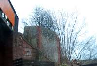 Base of the old signalbox at Dumbarton East.<br><br>[Ewan Crawford 09/02/2007]