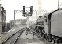 45010 (pilot 10.45 to Morecambe and Manchester) at No.2 platform Glasgow Central.<br><br>[G H Robin collection by courtesy of the Mitchell Library, Glasgow 15/07/1961]