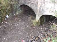 Clearing work has taken place on this redundant line... Tyre tracks evident. No idea why.<br><br>[Colin Harkins 16/03/2007]