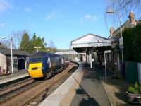 Northbound afternoon 125 Kings Cross / Aberdeen service passes through Aberdour.<br><br>[Brian Forbes 19/03/2007]