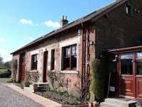 Station front at Strathmiglo. Closed to passengers 1950, closed for goods 1964. By kind permisson of Tom Ross.<br><br>[Brian Forbes 20/03/2007]