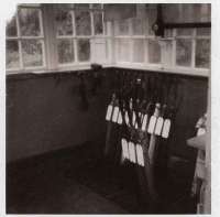 West Highland Line, interior view of signal cabin at Arrochar and Tarbet Station.<br><br>[Alistair MacKenzie 01/10/1981]