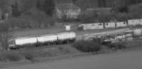 1713 Perth - Glasgow Queen Street about to cross Strathearn viaduct. Works are reaching conclusion.<br><br>[Brian Forbes 23/03/2007]