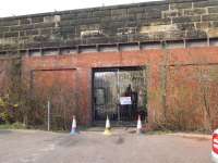 The throat of Bridgeton Central station, the box was to the right just through the gate. Pic was taken from the car park of the now Arran day centre.<br><br>[Colin Harkins 27/03/2007]