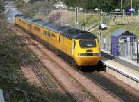 The Measurement Train runs through Brunstane on 31 March 2007 on the line to Millerhill.<br><br>[John Furnevel 31/03/2007]