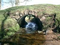 Forth and Clyde Junction Railway near Auchencarroch, bridge over Caldarvan Burn.<br><br>[Alistair MacKenzie 03/04/2007]