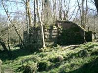 Strathendrick & Aberfoyle Railway, remains of bridge over River Forth. Se image 30235.<br><br>[Alistair MacKenzie 04/04/2007]