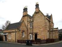 The magnificent old station building at Eskbank in April 2007. The trackbed is in a cutting to the left.<br><br>[John Furnevel 27/04/2007]