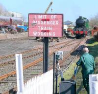 Groundframe at south end of platform controlling crossover. This is released from signalbox with bell signals being exchanged. However none of these bell signals are heard by the customers.<br><br>[Brian Forbes 07/04/2007]