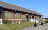 Main building at Boness which contains a railwayana shop, excellent cafe/restaurant and a Visit Scotland counter. However concerns are afoot because the south wall is made of plywood.<br><br>[Brian Forbes 07/04/2007]