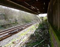 Looking west along the front of the old Newburgh station building. New track works coming up shortly.<br><br>[Brian Forbes 09/04/2007]