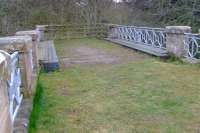 The end of the public footpath at Lyne Station.<br><br>[Colin Harkins 09/04/2007]