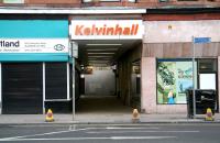 Entrance to Kelvinhall Subway station from Dumbarton Road in April 2007. [See image 30572]<br><br>[John Furnevel 08/04/2007]