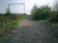 Branch off CR at Dumbarton to timber yard beside Dumbarton Rock looking SE.<br><br>[Alistair MacKenzie 13/04/2007]