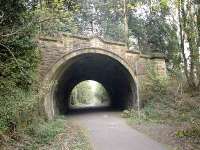 Caledonian Railway Lanarkshire and Dumbartonshire line, bridge built 1895, looking east. All this detail for a bridge to carry rough track!<br><br>[Alistair MacKenzie 13/04/2007]