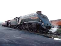 60009 also made ready with both locos simmering quietly.<br><br>[John Gray 13/04/2007]