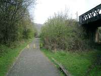 Caledonian Railway Lanarkshire and Dumbartonshire line, with Dumbuck siding going off to the left.<br><br>[Alistair MacKenzie 13/04/2007]