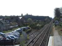 View at Nairn station showing the now overgrown sidings.<br><br>[Graham Morgan 31/03/2007]