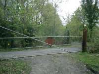 West Highland Line, Faslane siding crossing track to Laigh Balernock farm.<br><br>[Alistair MacKenzie 17/04/2007]