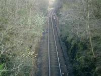 West Highland Line from Glen Douglas road bridge.<br><br>[Alistair MacKenzie 17/04/2007]