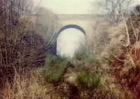 Monkland & Kirkintilloch Railway bridge under Muckcroft Road N of Bridgend Junction c. 1980.<br><br>[Alistair MacKenzie //1980]