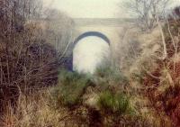Monkland & Kirkintilloch Railway bridge under Muckcroft Road N of Bridgend Junction c. 1980.<br><br>[Alistair MacKenzie //1980]
