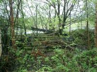 Caledonian Railway Lanarkshire and Dumbartonshire line, sleepers piled to side.<br><br>[Alistair MacKenzie 25/04/2007]