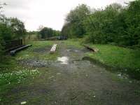 Caledonian Railway Lanarkshire and Dumbartonshire line, bridge over stream at Dalmuir.<br><br>[Alistair MacKenzie 25/04/2007]