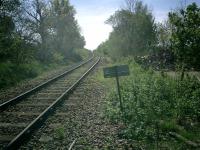 West Highland Line, High Balernock level crossing looking S.<br><br>[Alistair MacKenzie 30/04/2007]