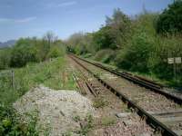 West Highland Line, High Balernock level crossing looking N.<br><br>[Alistair MacKenzie 30/04/2007]