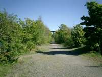 Caledonian Railway Lanarkshire and Dumbartonshire line trackbed looking E towards Erskine Bridge.<br><br>[Alistair MacKenzie 02/05/2007]