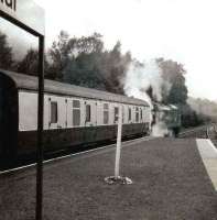 West Highland Line, Class 37 Glasgow - Oban at Ardlui Station.<br><br>[Alistair MacKenzie 01/10/1981]