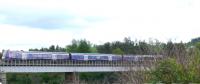 Looking north at a turbostar heading east over the Wee Tay Bridge.<br><br>[Brian Forbes 08/05/2007]