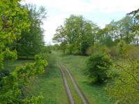 View towards Stanley Junction, from overbridge at Ballathie Hotel, east of the former station. The view looks to the former station.<br><br>[Brian Forbes 08/05/2007]