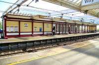 Quiet period on the northbound platform at Troon on 3 May.<br><br>[John Furnevel 3/05/2007]