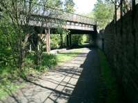 Lanarkshire and Dumbartonshire Railway branch to Rothesay Dock. Bridge over carried Yoker Riverside Station.<br><br>[Alistair MacKenzie 09/05/2007]