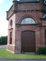 <B>Ticket Office</B> Lanarkshire and Dumbartonshire Railway, Clydebank Riverside Station. Now housing, note Caledonian Railway crest over Booking Hall entrance.<br><br>[Alistair MacKenzie 09/05/2007]