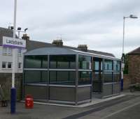 Just in time for the forecast rain. New waiting shelter at Ladybank station. CCTV will be installed soon.<br><br>[Brian Forbes 11/05/2007]